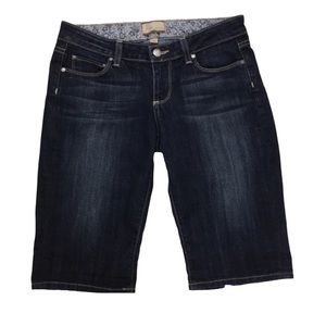 Paige Premium Denim Canyon Short Dark Wash Bermuda Jean Shorts